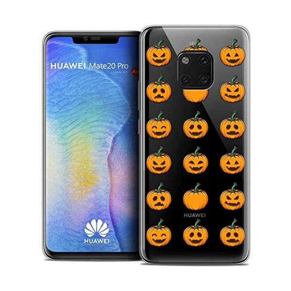Case for 6.4" Huawei Mate 20 Pro, Ultra Slim Halloween Smiley Pumpkin Design