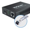 Gigabit Ethernet Media Converter, SingleMode Dual LC Fiber to Ethernet
