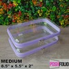 Poshfolio 3-Piece Hard Sided Clear Zipper Case for Storage -