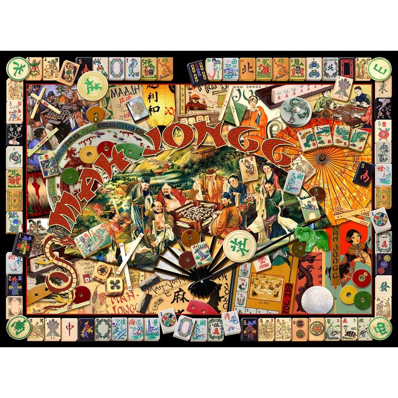 SunsOut Mah Jongg Masters Jigsaw Puzzle for Adults, 1000 Piece