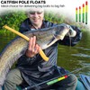 QualyQualy Fishing Floats, Weighted Catfish Pole Floats, High Visibility Wood