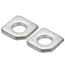 PATIKIL 2pcs M8 Beveled Square Washers, 8x18mm Missing Angle Square Beveled Washers Bearing Strut Plate Flat Spacer 304 Stainless Steel for Bolts Wedge Shim Leveling Fastener Nut Gasket