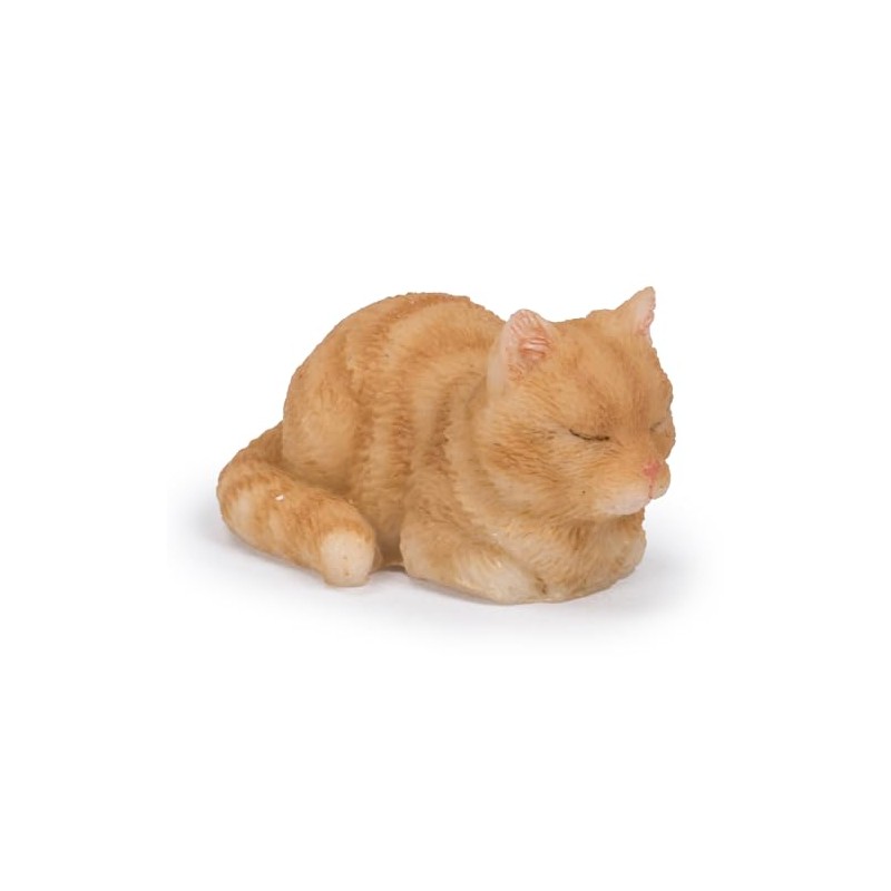 Oubia H15222-1 Tea Tiger Cat Lying Doll, Figurine, 5.3 x