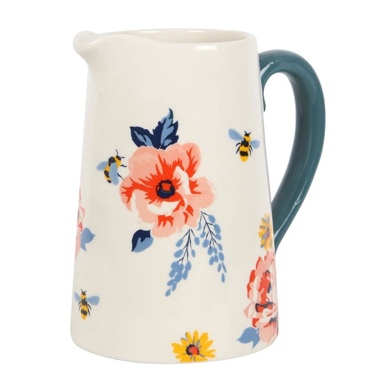 ZALE YARDLEY Flower Vase, Pitcher Vase, Bee-utiful Floral Ceramic Flower