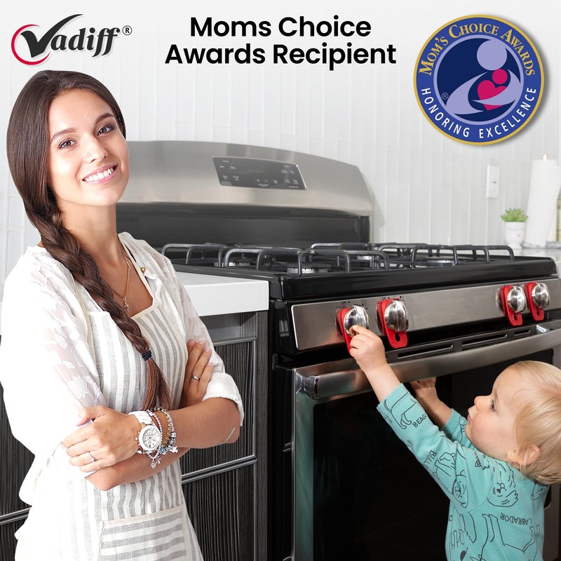 2025 Mom's Choice Winner- Gas Stove Knob Locks - Gray