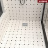 WEBANG 4 Inch Square Shower Drain Brushed Floor Drain with