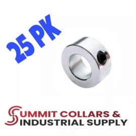 SUMMIT COLLARS 3/16" SHAFT SOLID STEEL (25 PCS) ZINC PLATED SET SCREW COLLAR STOP