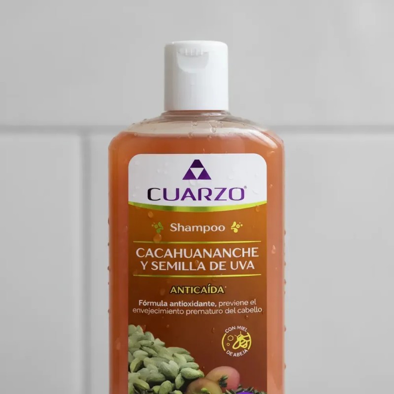 Shampoo Cacahuananche Y Semilla De Uva Cuarzo 550 ml