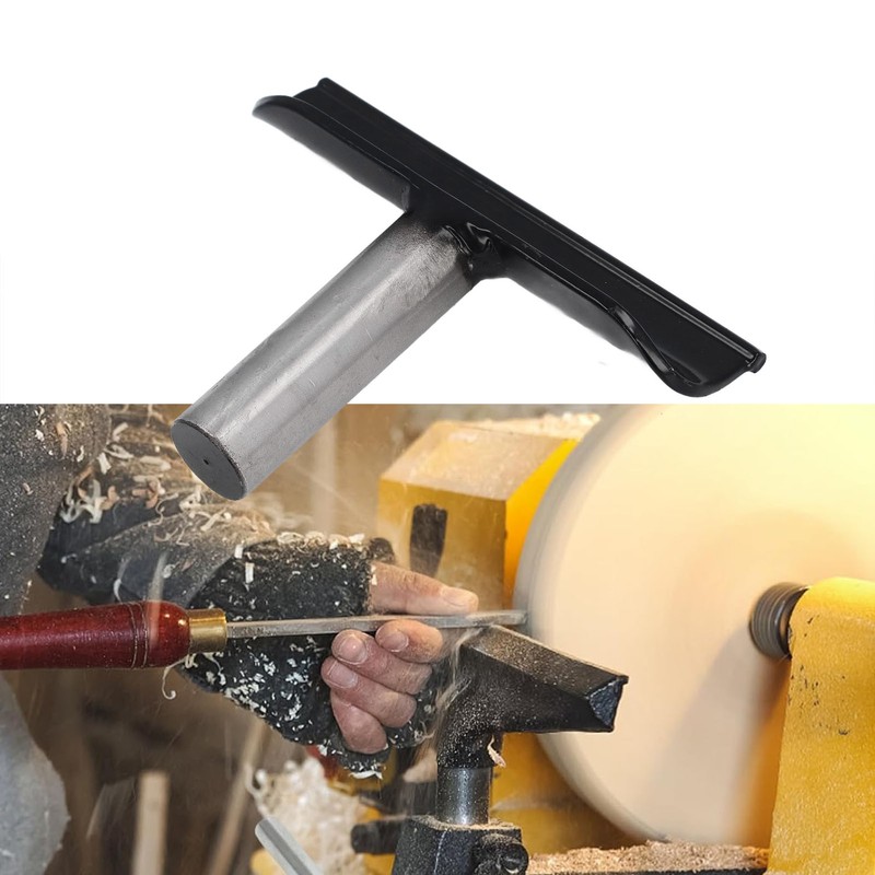 6in Wood Lathe Tool Rest Steel Arc Design 1in Post