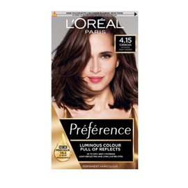 L'Oreal Paris Preference Hair Dye, Long Lasting, Luminous Permanent Hair Colour, 4.15, Caracas