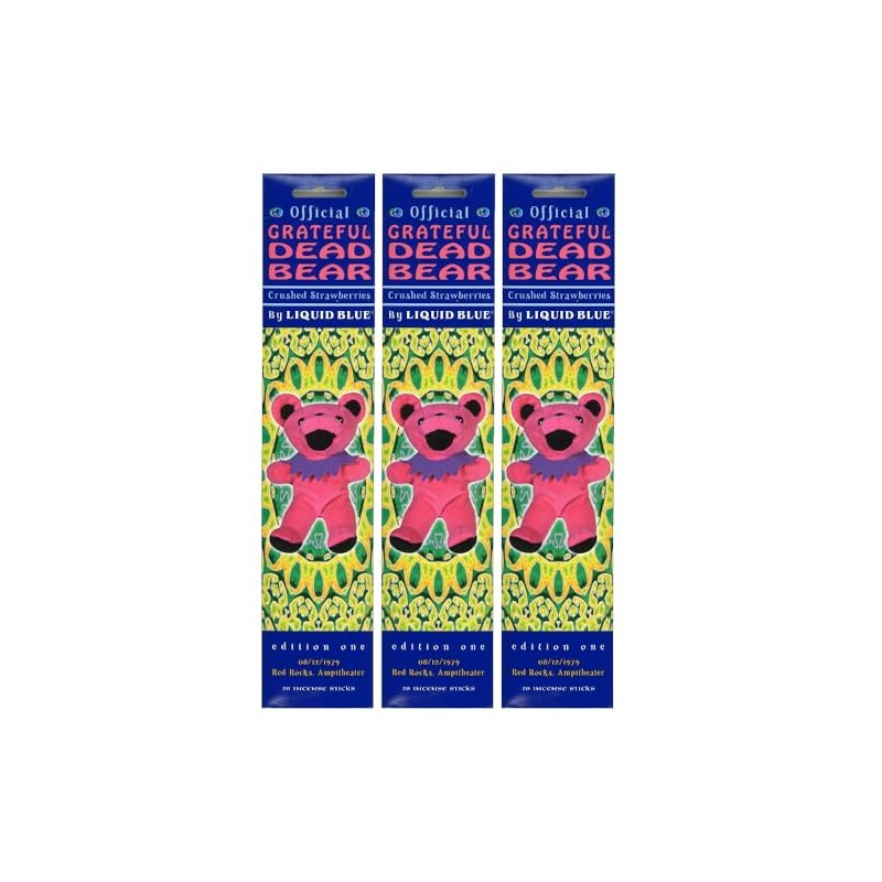 Bean Bear Incense Stick Crushed Strawberry, 3 pcs, GONESH BEAN