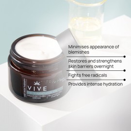 VIVE SkinCare Therapy - Night Cream Recovery - 50ml - Anti-Blemish Treatment - Face Cream for Mature Skin - Face Moisturizer - Face Cream for Dry Skin