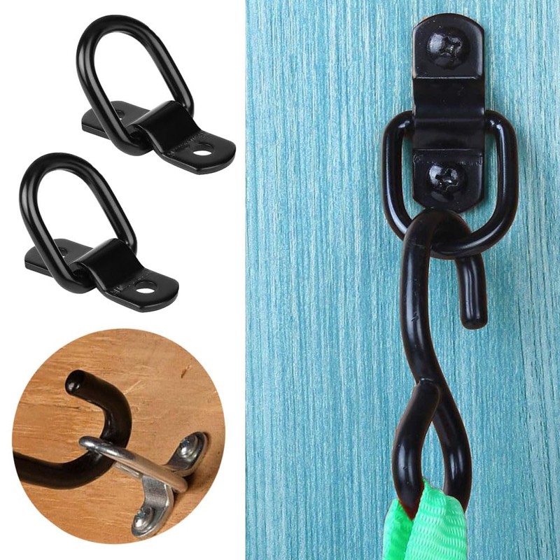4 Pcs Heavy Duty Trailers Bracket Surface Mount Hooks, Esforzarse