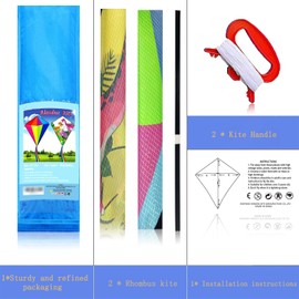 A pair of dinosaur kites, a pair of dinosaur kites for adults and teenagers, perfect for beginners, easy assembly, easy operation, storage bag included, perfect for kite outing and leisure