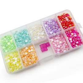 Summer-Ray.com 4 mm Flatback Glossy Pearl In Storage Box by Summer-Ray.com