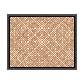 U Brands Cork Bulletin Board, 16 x 20 Inches, Black Wood Frame, Diamond Fashion Design Print (2883U00-01)