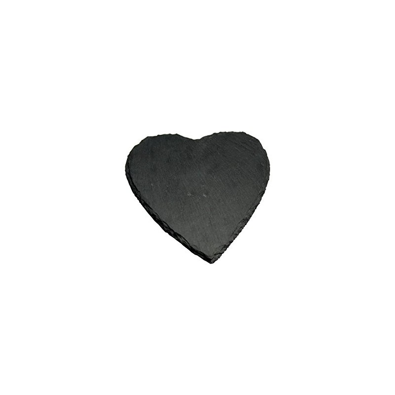 Natursteinzentrum Rhein Main Set of 8 Slate Coasters Heart-Shaped Approx.