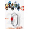 Samcos Carabiner, Load Capacity 25KN (5500 kg), Locking Carabiner, D-Ring,