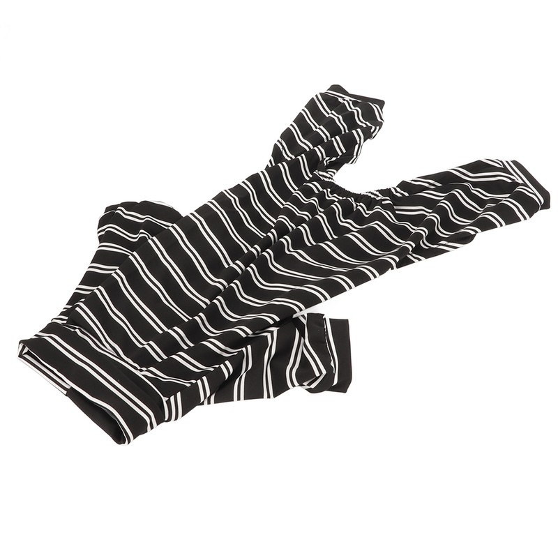 Dog Striped Pajamas Classic Black White Stripe Lightweight Full Coverage