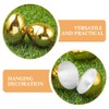 Totority 12 Pack Plastic Golden Easter Eggs Fillable Reusable for