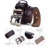 BISON DENIM Men's Genuine Leather Belt, Large Size, Men's Belt,