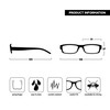 Black Myopic Binoculars M32-1 -2.00 Men Women Lightweight Comfortable