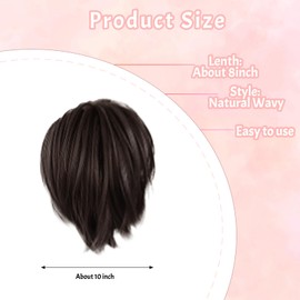 Deaguid Claw Clip Short Ponytail Hair Extensions, Natural Synthetic Ponytail Extension Claw Clip, Ponytail Hair Extensions for Women (Color-2)