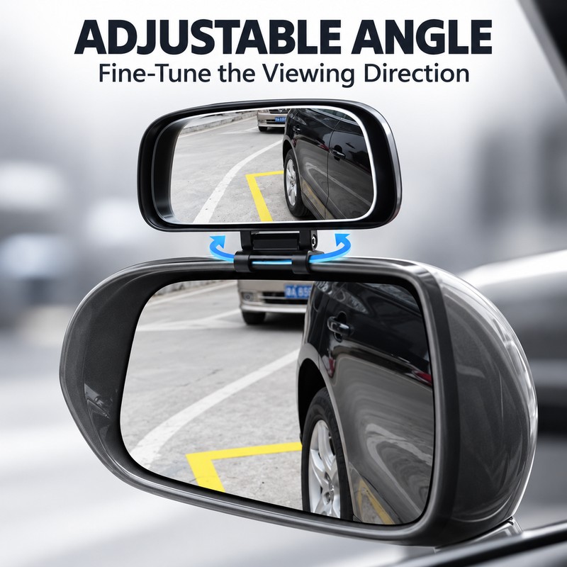 Car Blind Spot Mirror for Driving – Adjustable Wide-Angle Convex