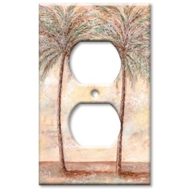 Art Plates - Outlet Cover OVERSIZE Switch Plate/OVER SIZE Wall Plate - Palm Trees