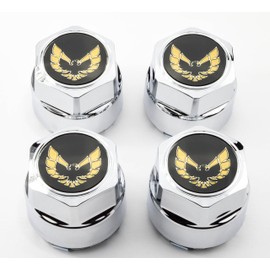 Set of 4 New 77-81 Pontiac Firebird Trans Am TA Snowflake Turbo Wheel Chrome Center Caps Gold Bird