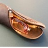 Boshiho Pen Case, Genuine Leather, Pencil Case, S-Shaped Zipper, Glasses