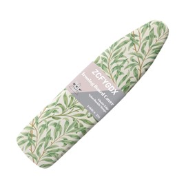ZCFYGDX Ironing Board Cover & Pad 14x45 Inch, Iron Board Cover with Nose Pocket, Nylon Buckle Fastening Stain Resistant Scorch Resistant,Protection Covers with Elastic Edge Fresh Green Leaf Print