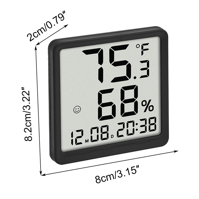 Lancoon Digital Thermohygrometer LCD Small Alarm Clock with Temperature Humidity