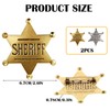 JIEYAO 2 Pack Sheriff Badges, Western Brooch Police Badges, Metal