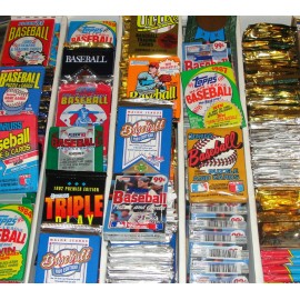 Huge lot of 55-60 unopened baseball cards in packs!