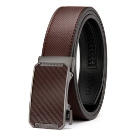 CHAOREN Leather Ratchet Belt for men 1 3/8" for Dress Pants - Micro Adjustable Belt Fit Everywhere