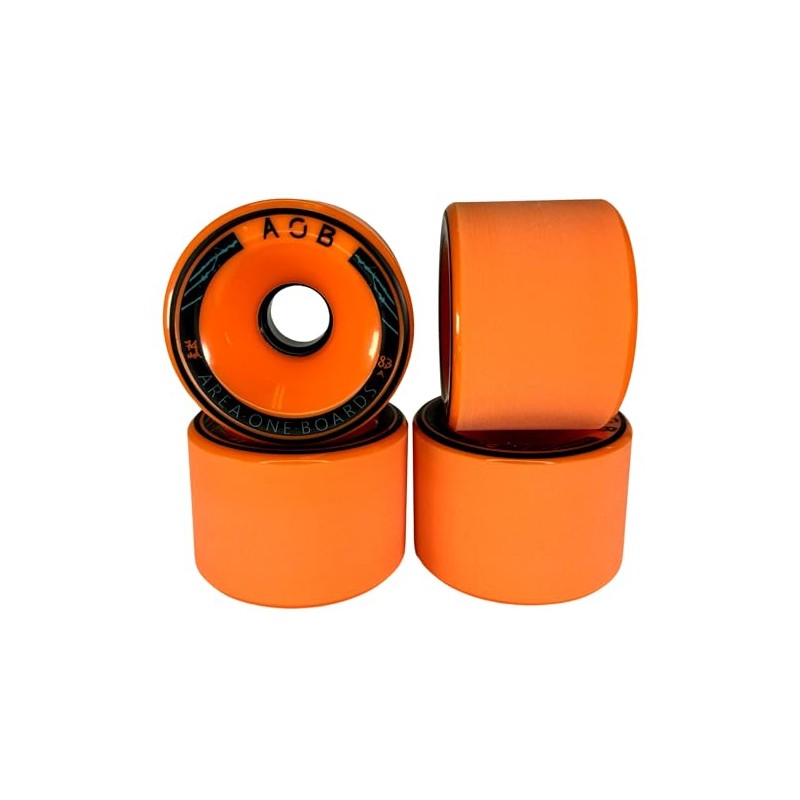 AOB Premium Longboard/Cruiser 2K Wheels (4 Pieces) Set Concentricity Calibrated