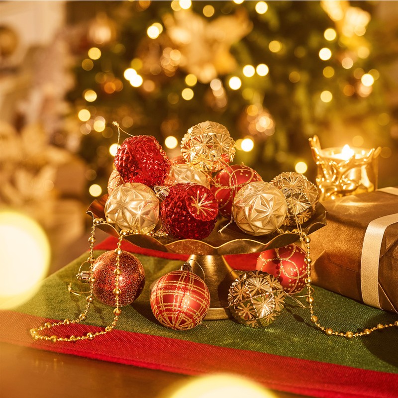 16ct Christmas Tree Decorations Ball Ornaments 2 Inches