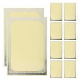 Operitacx 10 Sheets Gold Foil Certificate Paper,Letter Size Blank Paper for Graduation Diploma, Employee of The Month, Sports Certificate, Appreciation or Participation Khaki