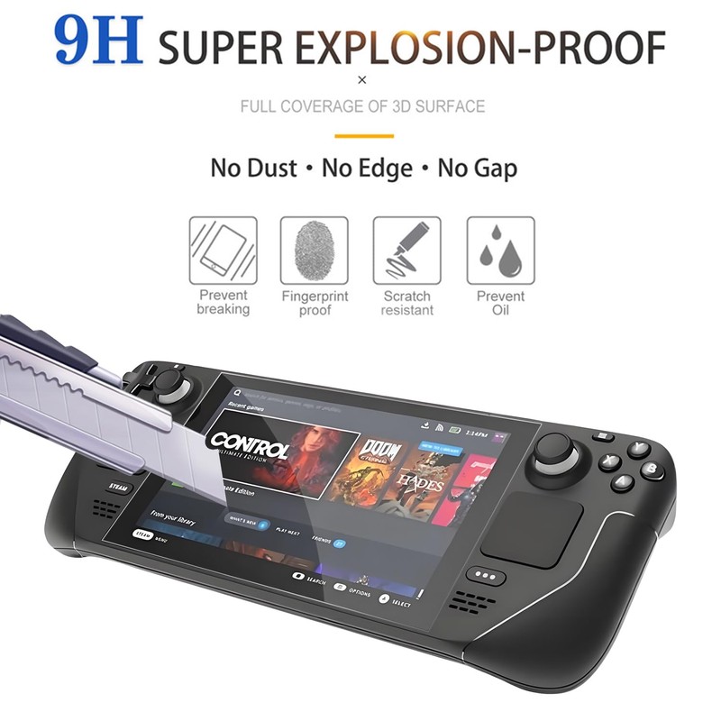 Lokyoo Screen Protector Designed for Steam Deck OLED (3-Pack Tempered
