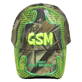 AES GSM Great Smoky Smokey Mountains Green Camouflage Camo Plain Embroidered Cap Hat 639B