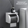 Self Adhesive Toilet Paper Holder with Shelf, Waterproof Toilet Paper