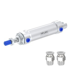 HNJPC MAL Mini Cylinder 20mm Bore 175mm 7 inch Stoke Aluminum Alloy Round Small Double Acting air Cylinder MAL20x175