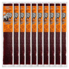 Buffalo Bob's Wild Game Meat Snack - Beef and Buffalo Chipotle & Garlic Jerky 10 Pack