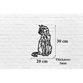 ProArts Laser Cut Geometric Cat Panels Wall Art MDF Wall Art 30x20cm Modern Unique Indoor Outdoor Decor