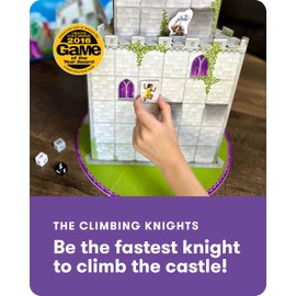 SimplyFun The Climbing Knights - Exciting Castle Climbing Strategy Board Game - Fine Motor Skills - Educational Fun with Magnetic Knights, Guard Pawns, & Premium Components - 2-4 Players, Ages 8 & Up