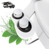 Accesorio para asiento de inodoro para autocaravana, bidé de autocaravana con boquillas dobles, limpieza auto/trasera/frontal, no eléctrico, presión de agua ajustable, rociador de bidé de