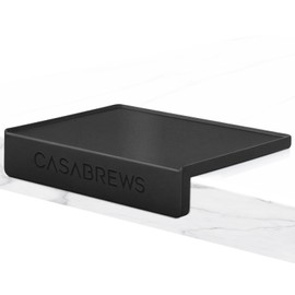 CASABREWS Espresso Tamping Mat, 0.4" Thickened Coffee Tamper Mat for Espresso Machine, Food Grade Silicone Espresso Mat for Coffee Bar, Waterproof & Heat Resistant, 8 x 6 Inch, Black