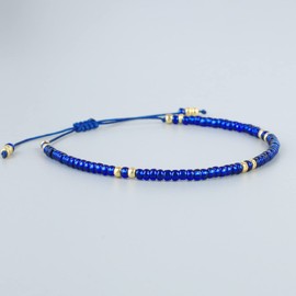 C·QUAN CHI Simple Solid Color Beaded Braided Strand Bracelets Fashion Stacking Wrap Bracelets Women Friendship Bracelets Jewelry （05A）