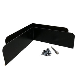 Eagle 1 Rain Gutter Valley Splash Guards, Straight or Bent (2 Per Order) Includes Screws and 1/4" Bit Driver (Classic Bent, Black)